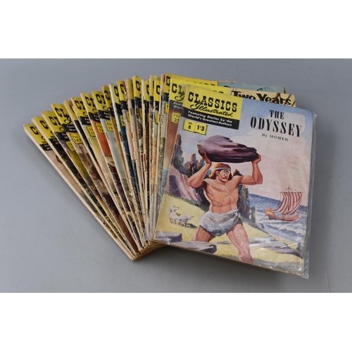 527 - Twenty Vintage Classics Illustrated 1960's Comics. Includes Homer's Odyssey.