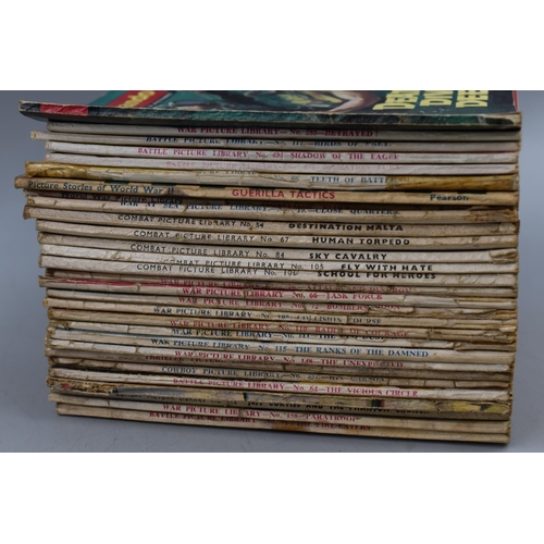 528 - A Large Selection of Comic books including Commando no 75, war picture library, battle, combat pictu... 