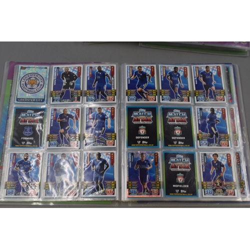 530 - Three Match Attax Binders, Containing A Large Selection of Match Attax Cards From The 2015-16 Season... 