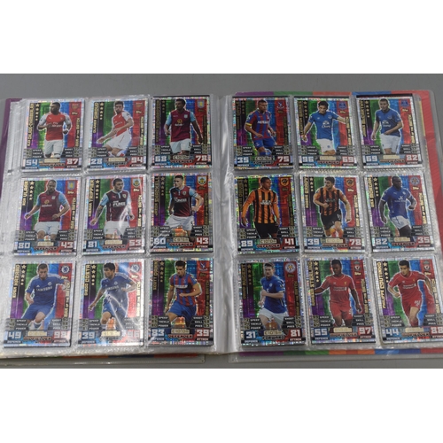 533 - Three Match Attax Binders Containing a Large Selection of Match Attax Cards From The 2014/15 Season.