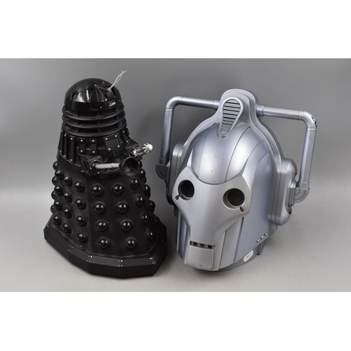 537 - Doctor Who Dalex and a Cyberman Mask (Both a/f)