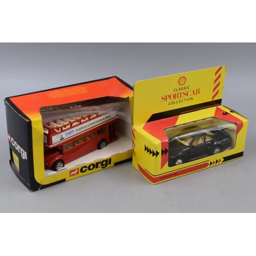 541 - Selection of 6 Die-Cast Model Cars from Corgi, Shell and a Jaguar E Type