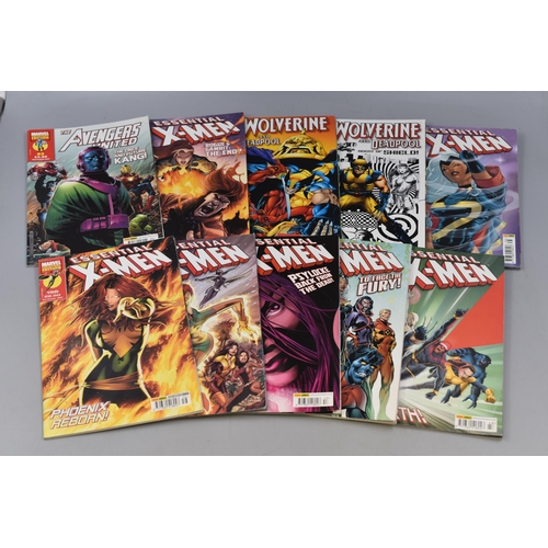 565 - Mixed Lot of 10 Marvel Collectors Edition Comics to include The Avengers, X-Men, and Wolverine,