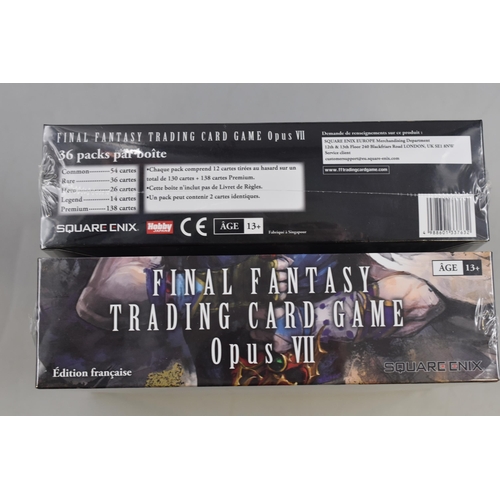 579 - Two Sealed French Edition Final Fantasy Opus VII TCG Box Sets. Each Box Contains 36 Packs.