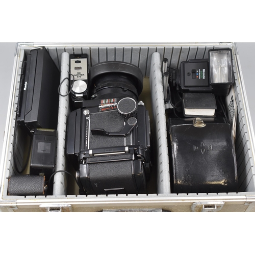 584 - Mamiya RB67 Pro-S 6x7cm Single Lens Reflex Camera with 90mm No 123548 Lens, Miranda 450CD Flash Unit... 