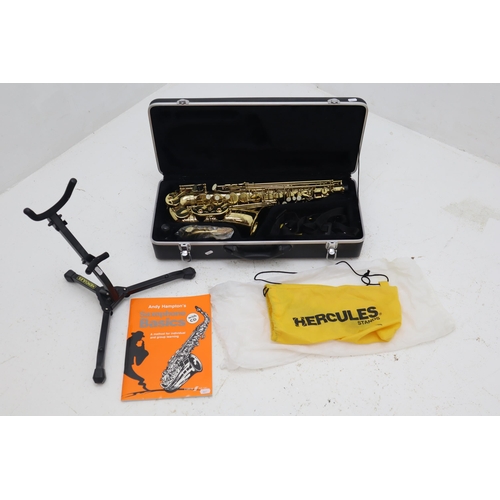 591 - Maxton saxophone complete with Case, Stand and Beginners Guide