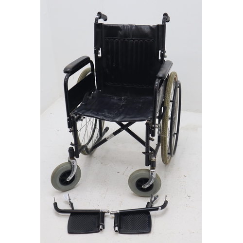 602 - Fold Up Wheelchair with footrest and Brake System Fitted