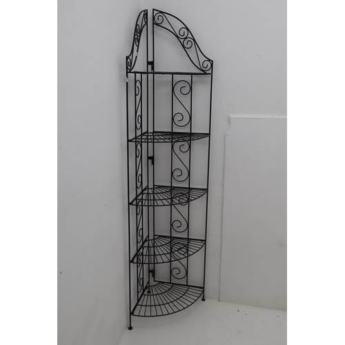 620 - Tubular Metal 5 Tier Corner Shelving Unit (182cm)