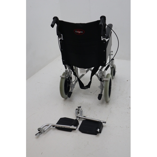 603 - Enigma Lightweight Fold Up Wheelchair with footrest and Brake Sytem Fitted