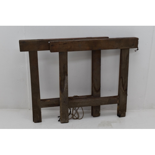 646 - Pair of Wooden Trestles