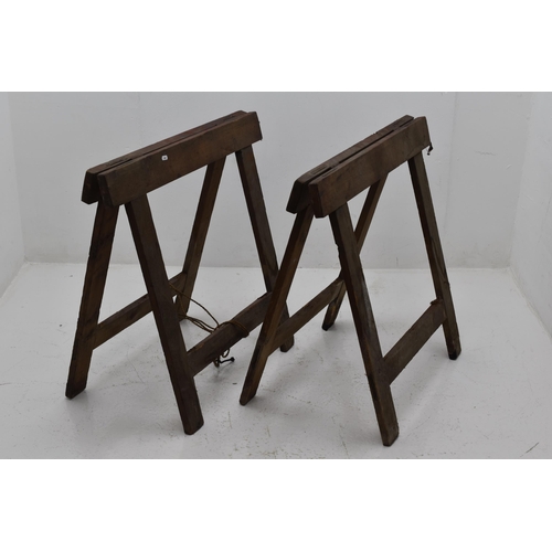 646 - Pair of Wooden Trestles