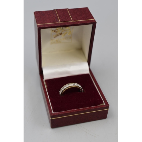 2 - Gold 9ct (375) Eternity Ring Complete with Presentation Box (Size M)