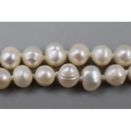 30 - Sterling Silver Pearl Necklace