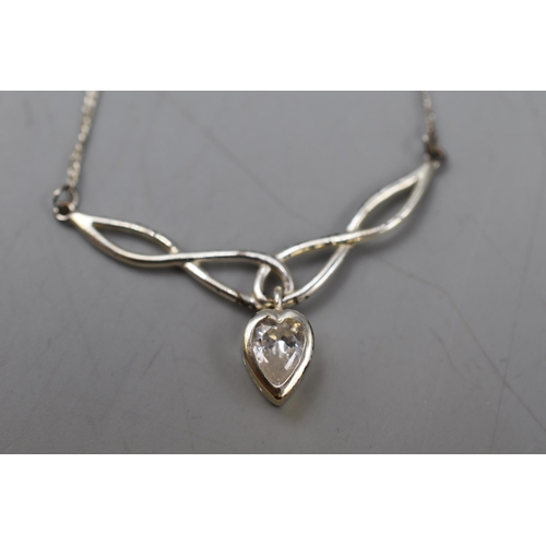 34 - Sterling Silver Necklace with Celtic Style Pendant