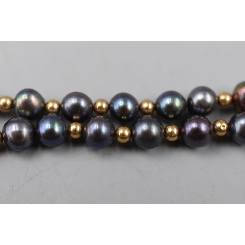 47 - Gold Pearl Bracelet 585 14 Carat