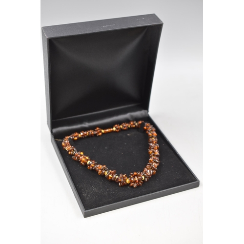 58 - Amber Chip Necklace Complete with Presentation Box
