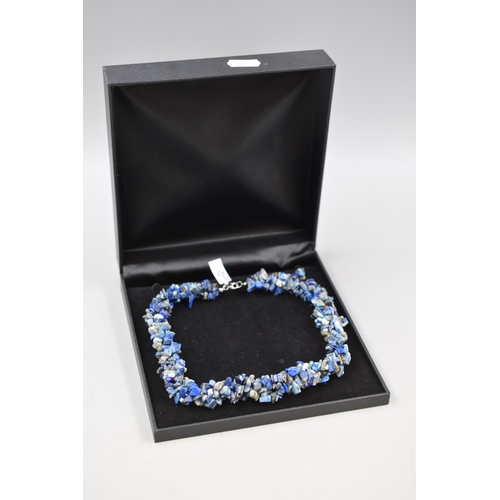 59 - Sterling Silver Lapis Lazuli Necklace New With Tag in Presentation Box
