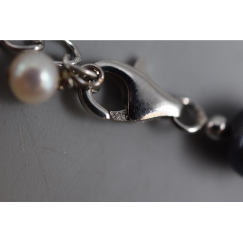 69 - Sterling Silver 925 Pearl Necklace