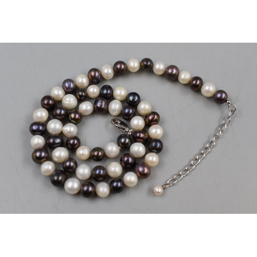 69 - Sterling Silver 925 Pearl Necklace