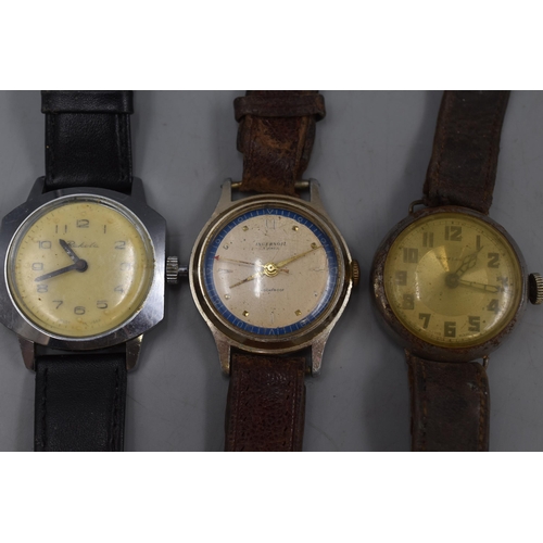 72 - Selection of 7 Vintage Gents Watches including Timex, Ingersoll, Montine and More