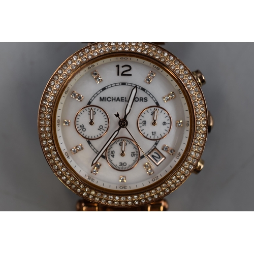 73 - Michael Kors (MK5491) Chronograph Jewelled Watch (Working)