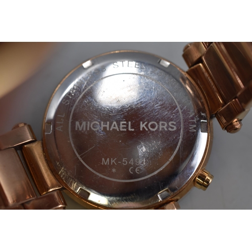 73 - Michael Kors (MK5491) Chronograph Jewelled Watch (Working)