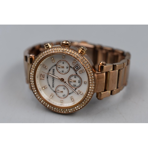 73 - Michael Kors (MK5491) Chronograph Jewelled Watch (Working)