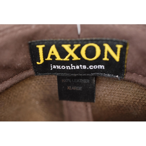 320 - Jaxon & James Nubuck Leather Nubuck Safari Fedora  XL- Chestnut in Colour with Tag