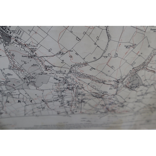 327 - Two Vintage Local Maps Of the Chorley Area (6 Inches To One Statute Mile), Both Approx 22.5