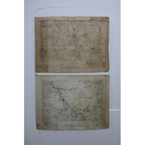 327 - Two Vintage Local Maps Of the Chorley Area (6 Inches To One Statute Mile), Both Approx 22.5