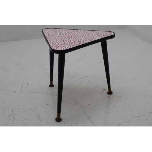 342 - Pair of Matching Vintage Triangular Formica Covered Coffee tables on in need of attention (loose leg... 