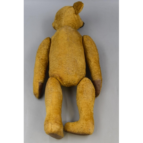 346 - Very Old Threadbare Teddy Bear Fully Articulated Measures Approx 50cm