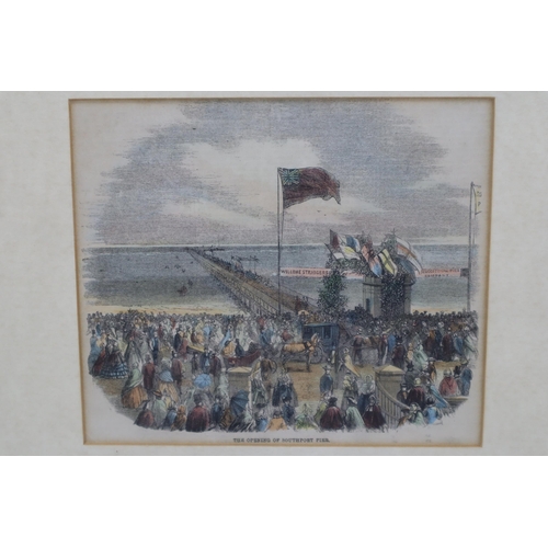 350 - Two Framed and Glazed Lithographic Prints, one Depicting The Opening of Southport Pier and one by W.... 