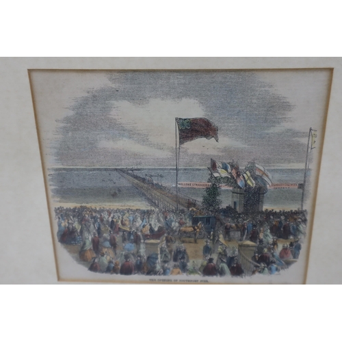 350 - Two Framed and Glazed Lithographic Prints, one Depicting The Opening of Southport Pier and one by W.... 