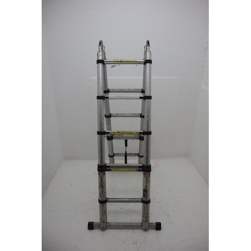 355 - Extendable Folding Aluminium Ladders Height not Extended 64