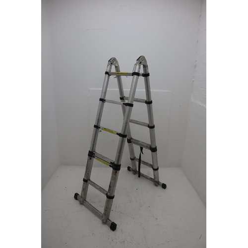 355 - Extendable Folding Aluminium Ladders Height not Extended 64