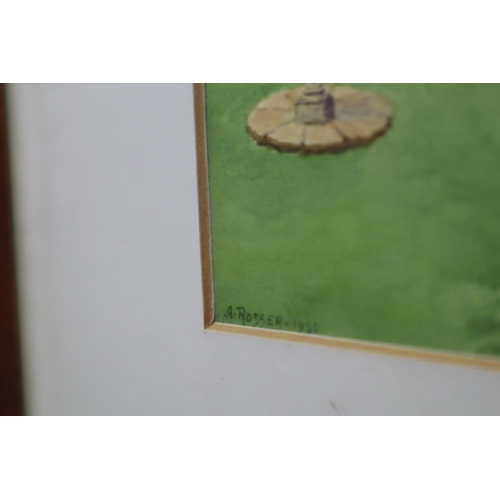 360 - An A.Rosser Framed and Glazed Original Watercolour Depicting Rural Cottage, Approx 13