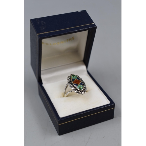 120 - Silver 925 Ring (Size N) Complete with Presentation Box