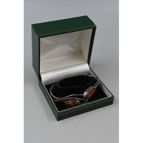 126 - Vintage Amber Bracelet Complete with Presentation Box