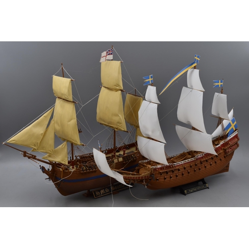 372 - Two Model Sailing Ships including HMS Bounty and Regal Ship VASA 19