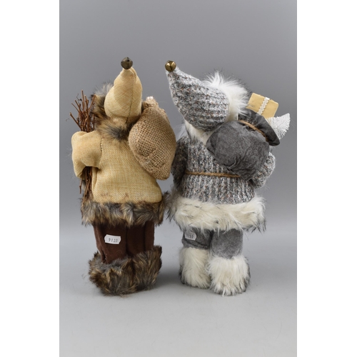 374 - Pair of Nordic Santa Statues approx 14