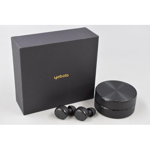 385 - Brand New Yobola T5 Wireless Earbuds Bluetooth Headphones in original box with instructions