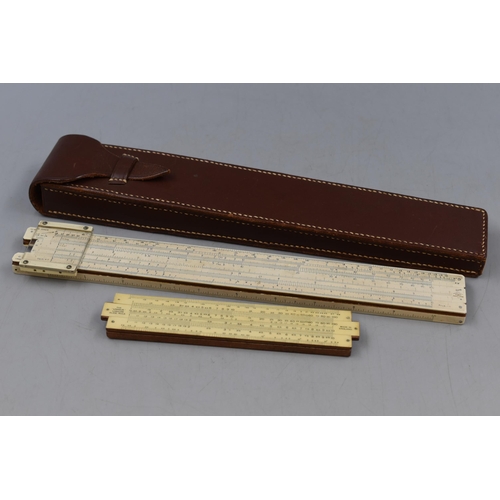 386 - Two Vintage Slide Rules, A PIC In Leather Case and Unique 'Log-Log'.