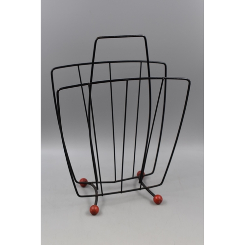 399 - A  Retro Atomic Magazine Rack, Approx 16