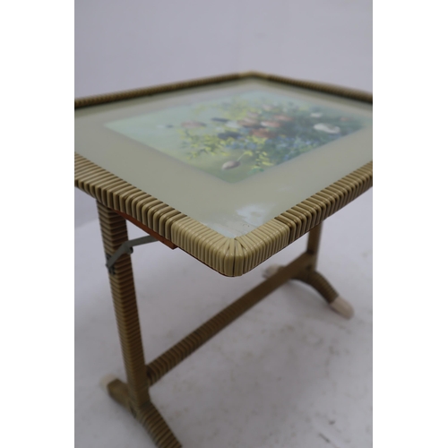 402 - Two Vintage Combination Fire Screen / Table including Crosstitch (Tallest 76cm High)