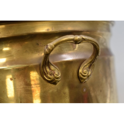 411 - Vintage Brass Footed Planter (26cm Dia)