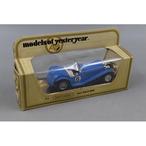 548 - A Selection of Seven Boxed Matchbox Models of Yesteryear Diecast Cars. Includes 1938 Hispano Suiza, ... 