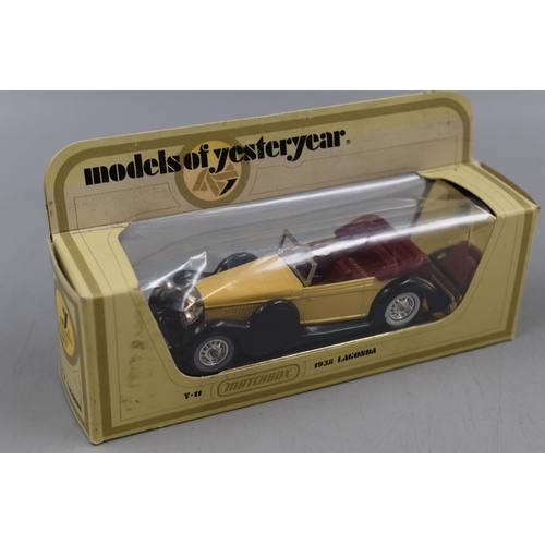 548 - A Selection of Seven Boxed Matchbox Models of Yesteryear Diecast Cars. Includes 1938 Hispano Suiza, ... 