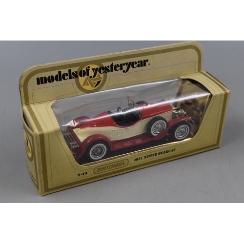 548 - A Selection of Seven Boxed Matchbox Models of Yesteryear Diecast Cars. Includes 1938 Hispano Suiza, ... 