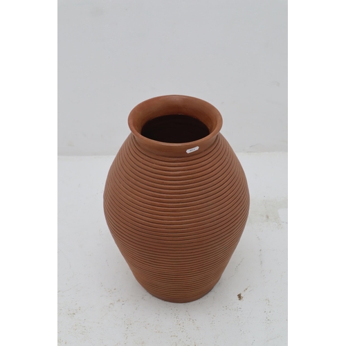 223 - Large Terracotta Vase Measures 44cm In Height